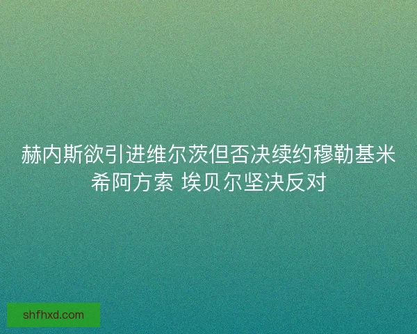 赫内斯欲引进维尔茨但否决续约穆勒基米希阿方索 埃贝尔坚决反对